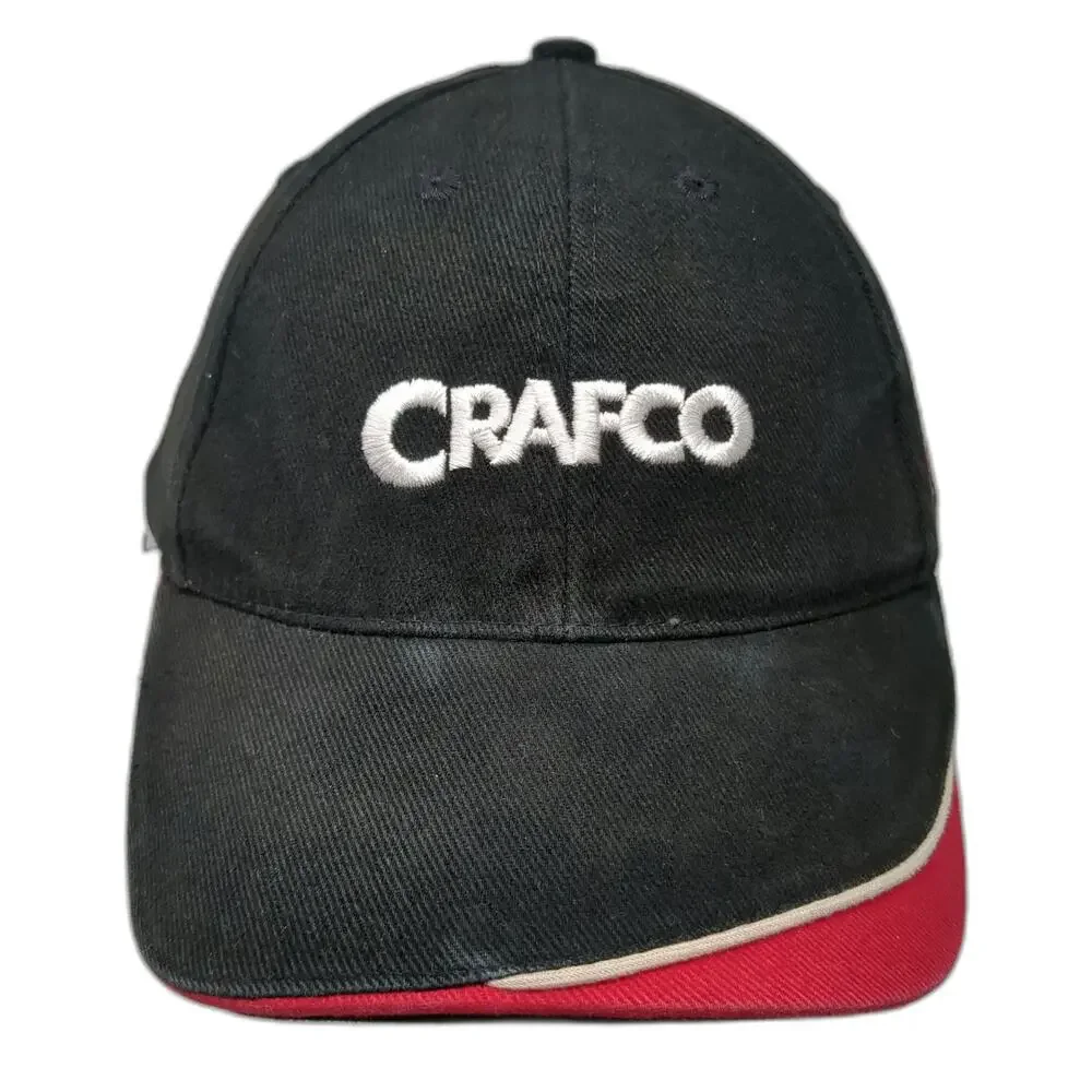Crafco Baseball Cap Black One Size Hat American Flag Logo Strapback Pavement